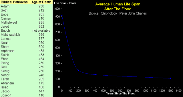 Average Human Life Span After The Flood